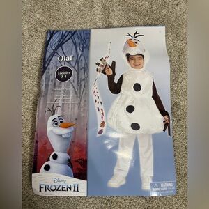 NEW Disney Frozen Olaf Child Costume Deluxe Kid Toddler Small 3-4 Halloween